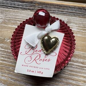 World Market Bed of Roses Decorative Candle 5 oz Red Glass Romantic Scent